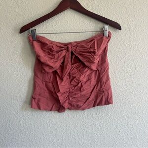 Free People Tie Front Tube Top